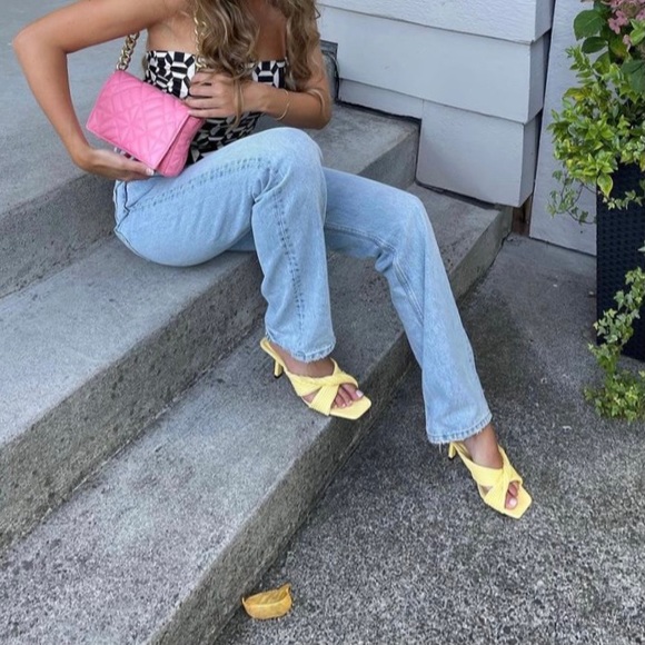 Zara cross strap sandal mule heels - Picture 8 of 13